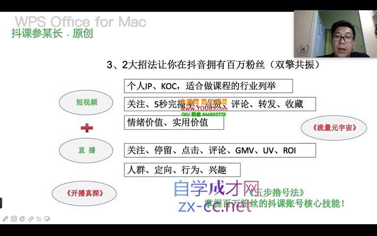 抖课参谋长·五撸号法，掌握百万分析的抖课账号核心技能